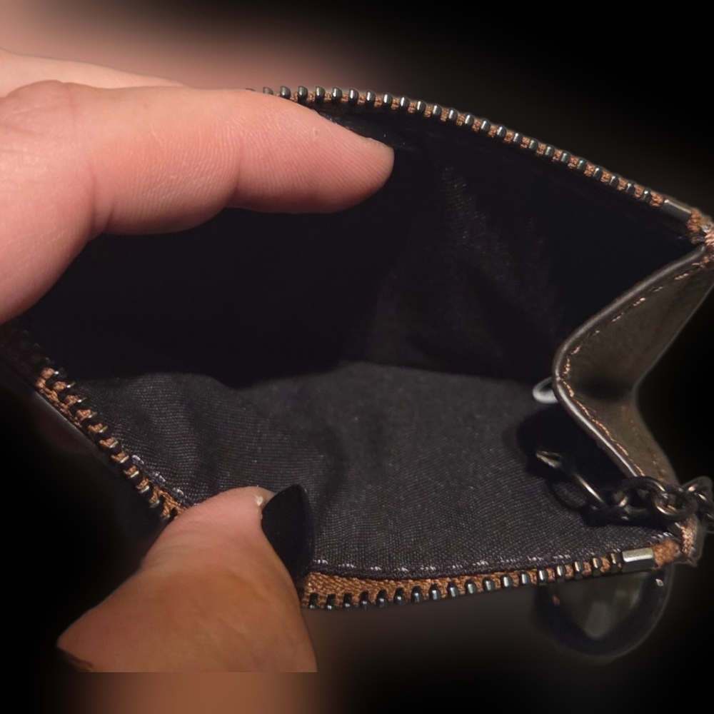 Coach Copper/Gold Textured Card Holder Wallet - Picture 3 of 4